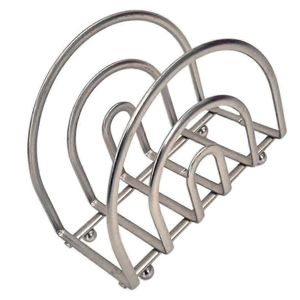 Stylish Paper Shelf Napkin Stand Holder Kitchen Accessory Modern Design 1Pc Silver Smooth Lines