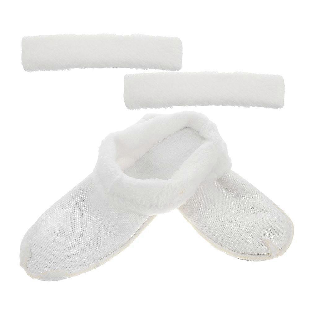 Warm Liner Shoes Inserts 10 Pairs Detachable Plush Slippers For Indoor Winter Use Cozy Breathable Cotton Material