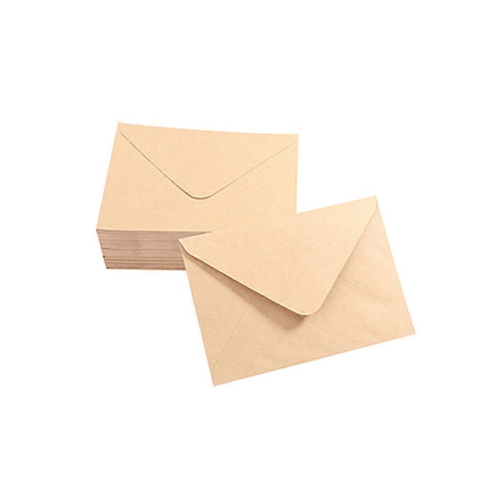 Letters Envelope Paper Holder for Storage 100Pcs Beige Kraft Paper Envelopes