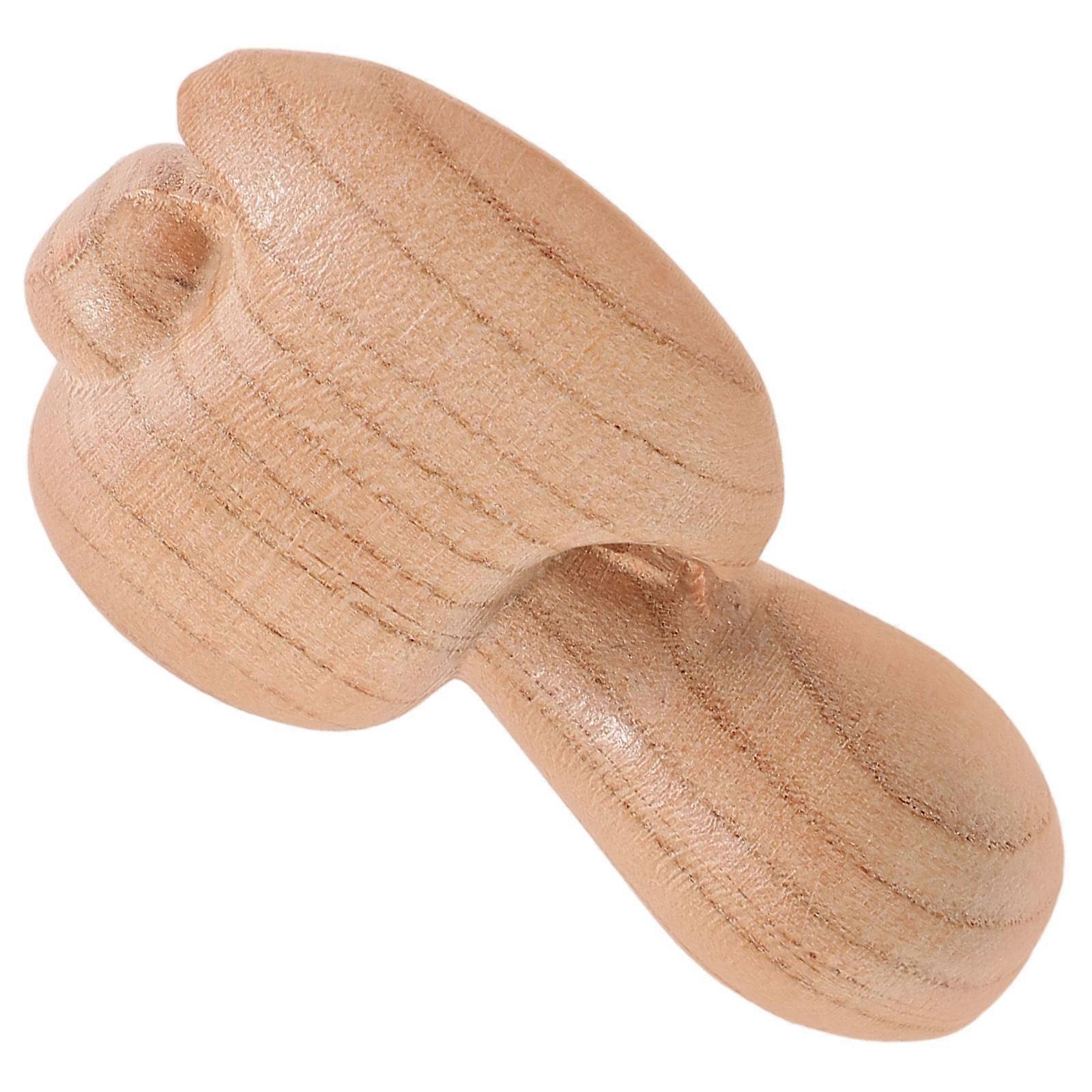 Peach Wood Figurine Decorative Decor for Display 3Pcs Set