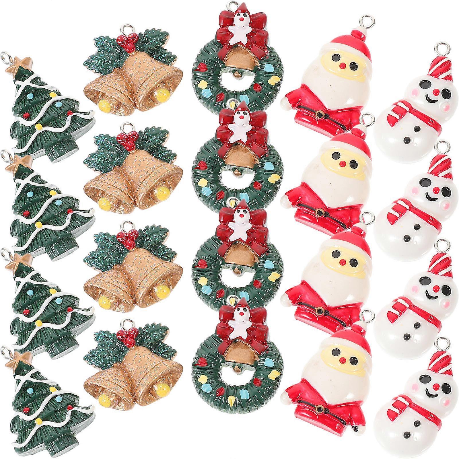 Versatile Christmas Ornament 40 Pcs DIY Crafting Accessories Assorted Color For Christmas Celebration With Various Shapes