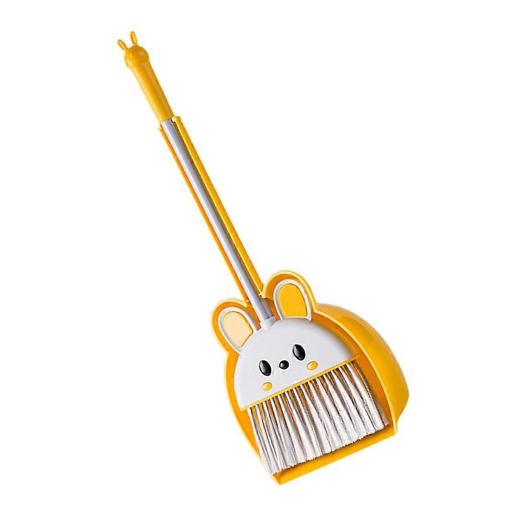Toy Cleaning Set For Kids Classroom Rabbit Shape Yellow Plastic 1 Set