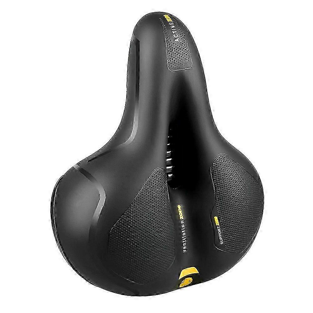 Ergonomic bicycle seat for MTB with dual spring shock absorber