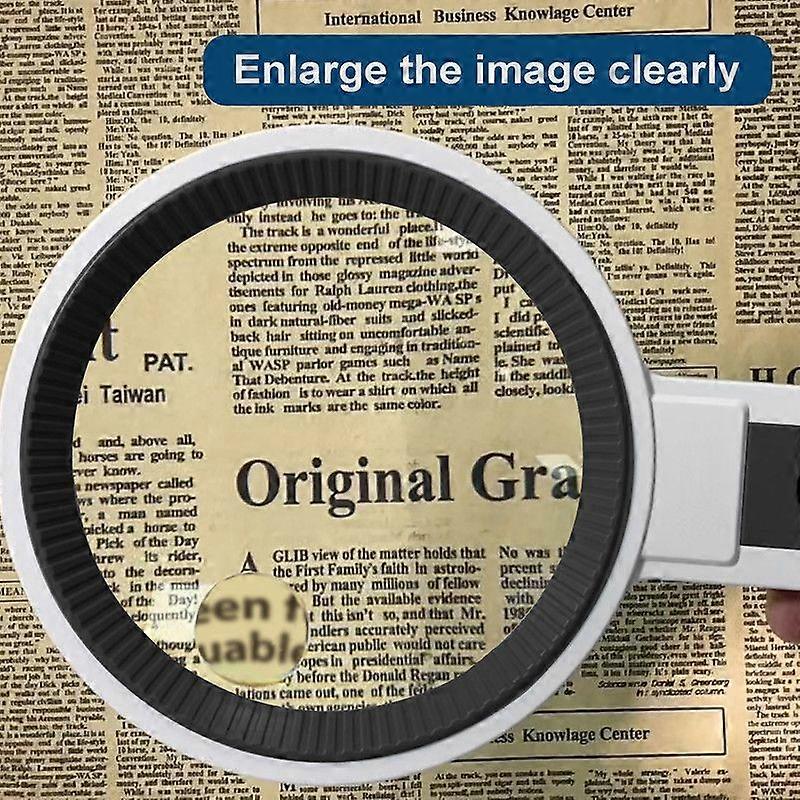 Large Magnifying Glass with Light,Handheld Optics Lens
