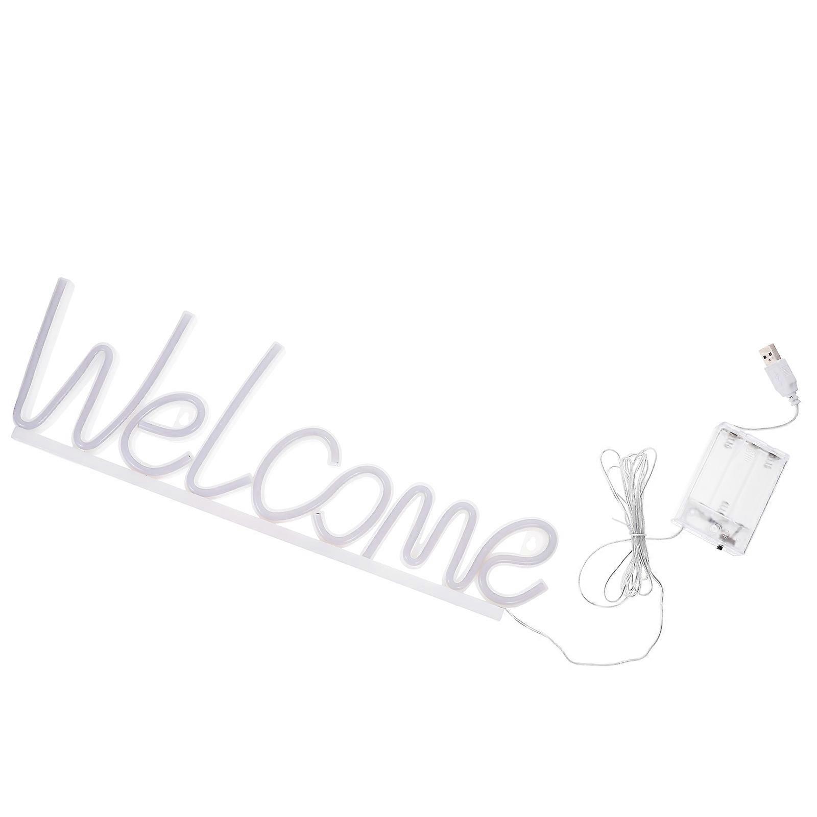 Welcome Neon Lamp Acrylic Neon Sign Decorative Light for 3Pcs Display