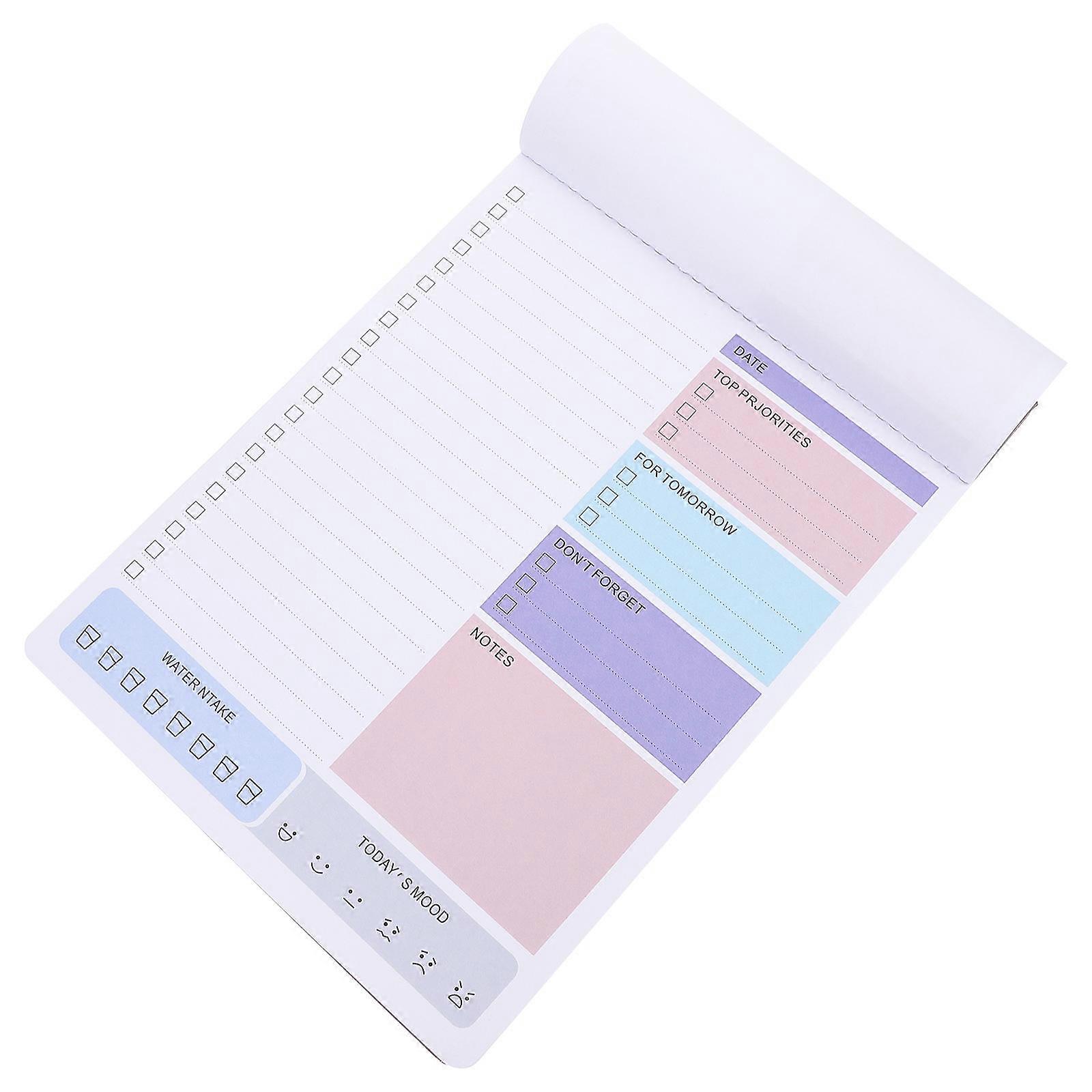 Memo Notepad Tear-Off Daily Planner for Writing Use 2Pcs Paper