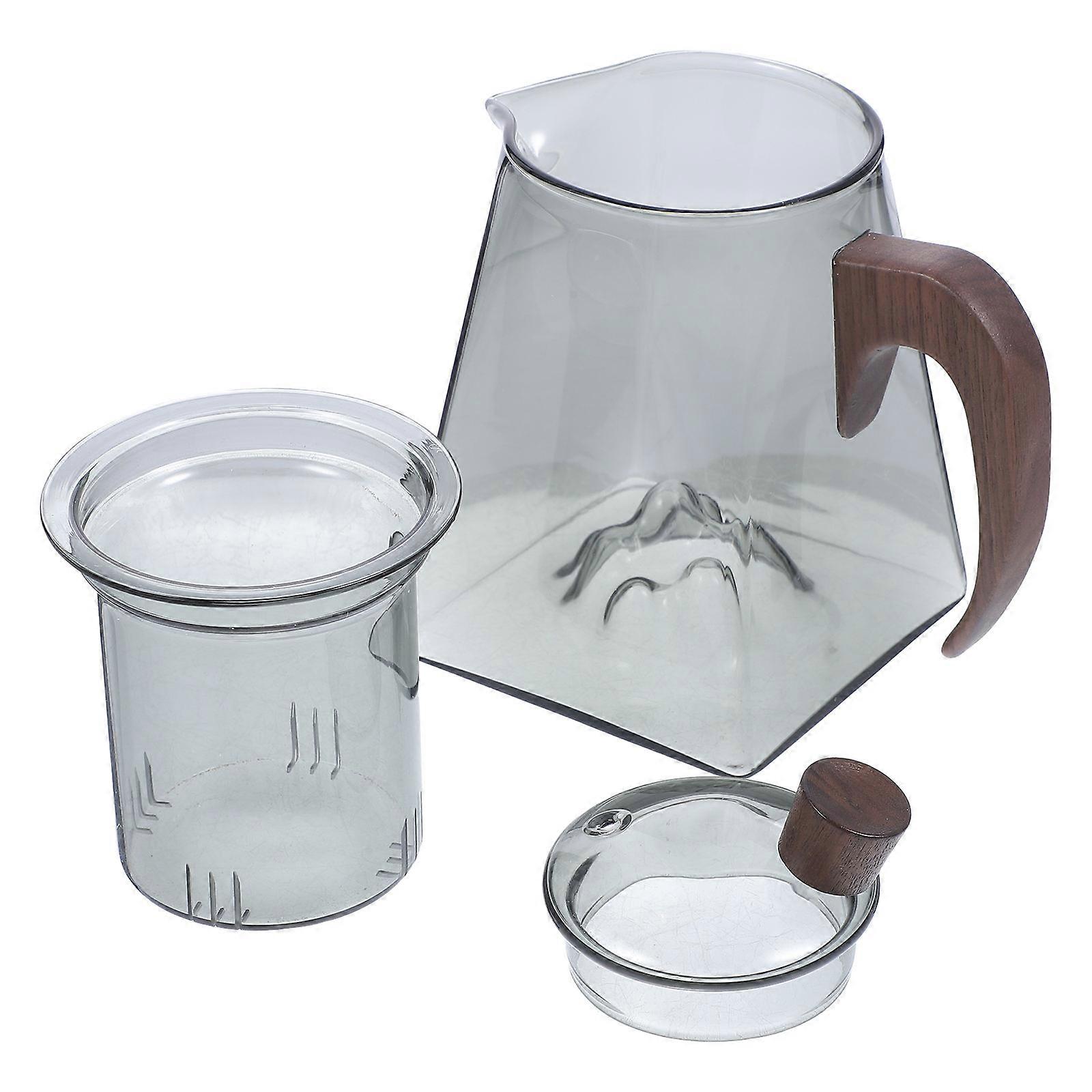 Classic Tea Pot 2Pcs Transparent Loose Tea Infuser Kettle Ideal For Office Use Simple Yet Functional