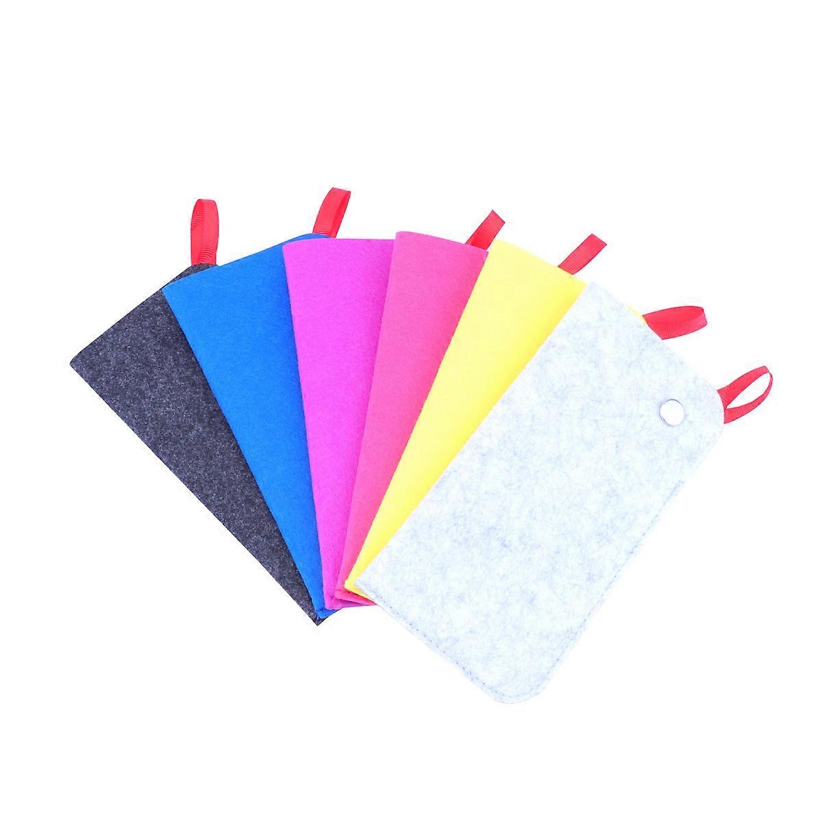 Glasses Case Felt Eyewear Organizer for Storage 12Pcs Assorted Color