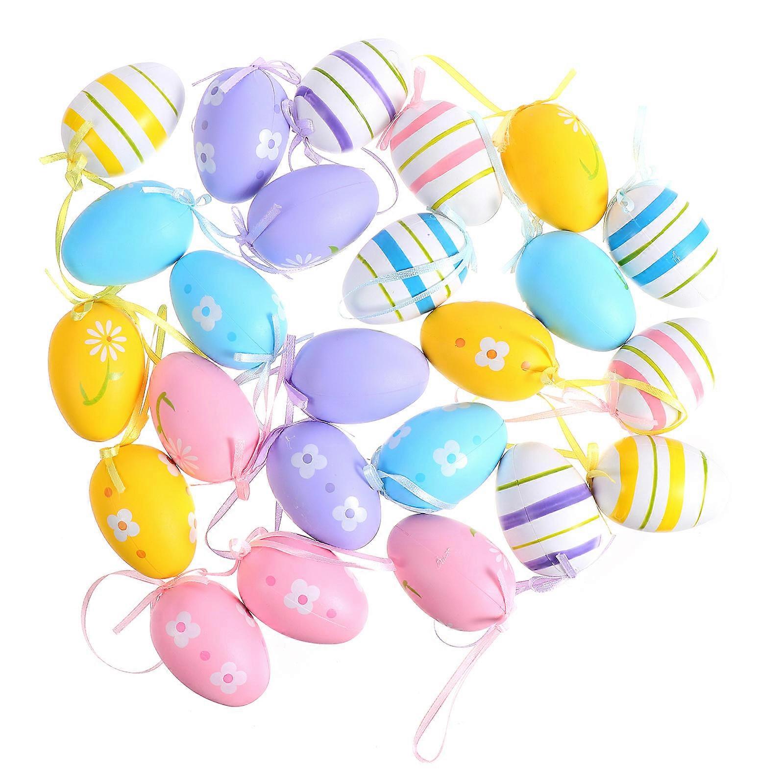 Easter Eggs Colorful Imitation Eggs for Decoration 72Pcs Pack