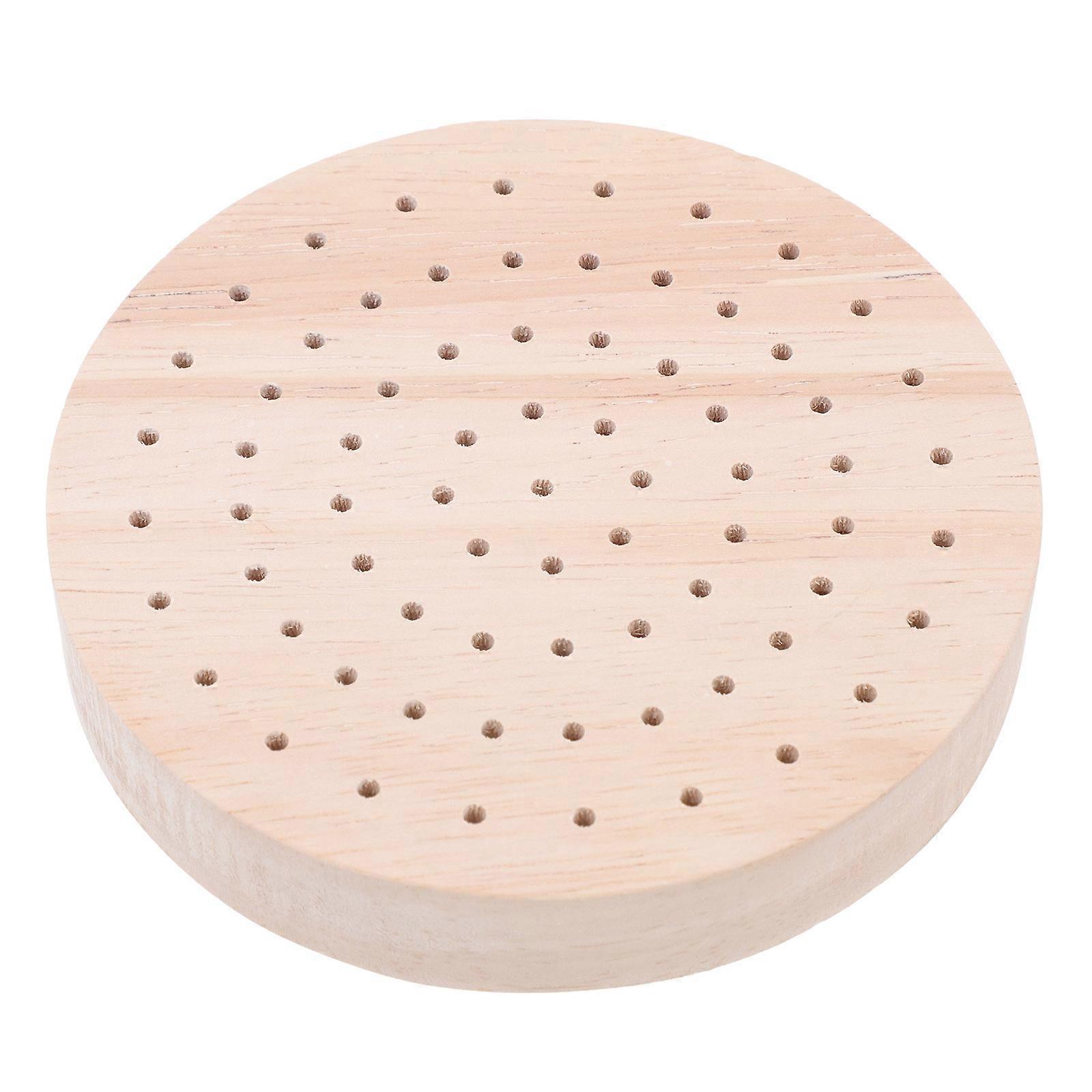 Figurine Stand Holder Creative Wooden Base For Artists And Crafters 10X10cm 1Pack