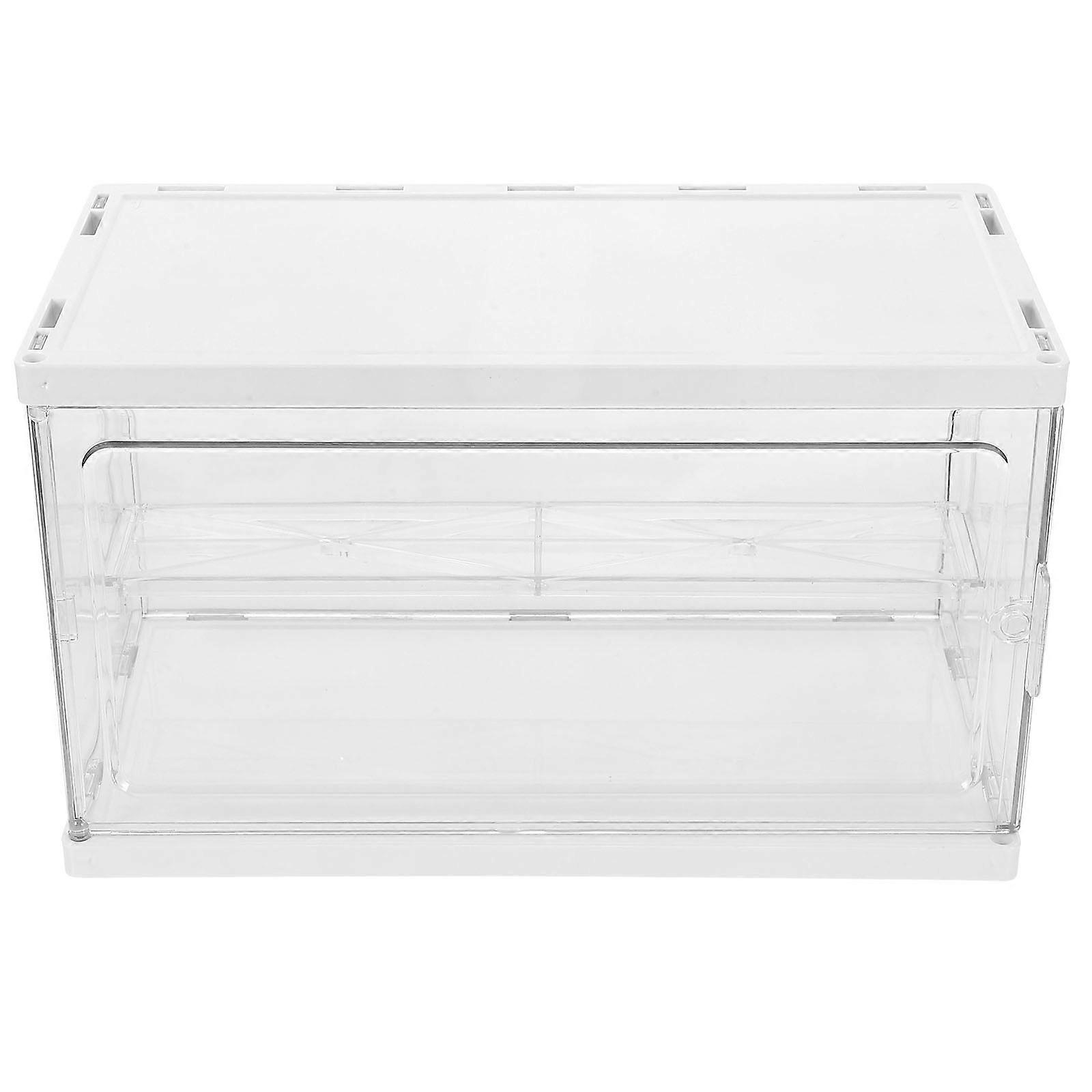 Clear Display Case 2-Layer Model Display Box for Storage 2Pcs Pet