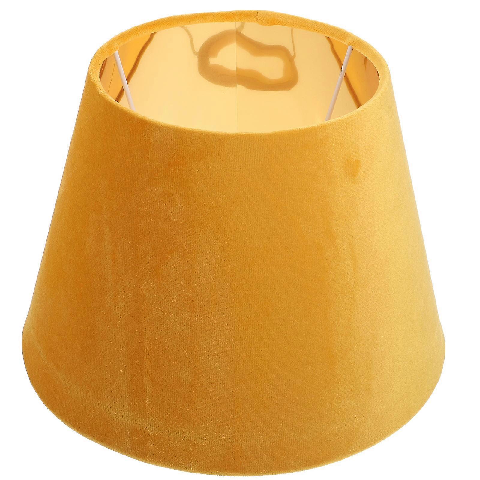 Yellow Cloth Lampshade for Table Lamp Decor 2Pcs Cover
