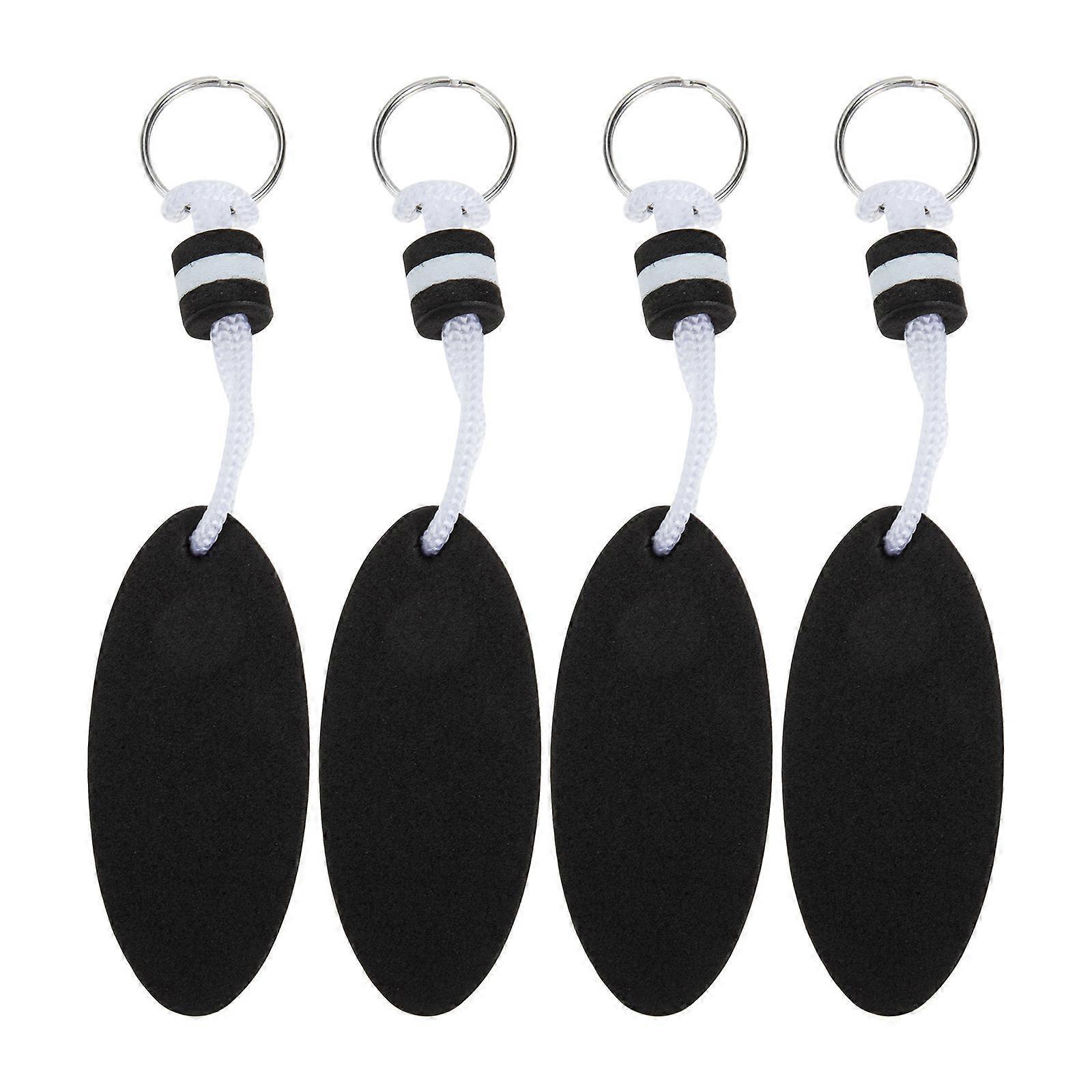 Floating Key Chain Eva Key Chain for Water Sports Use 16Pcs Black