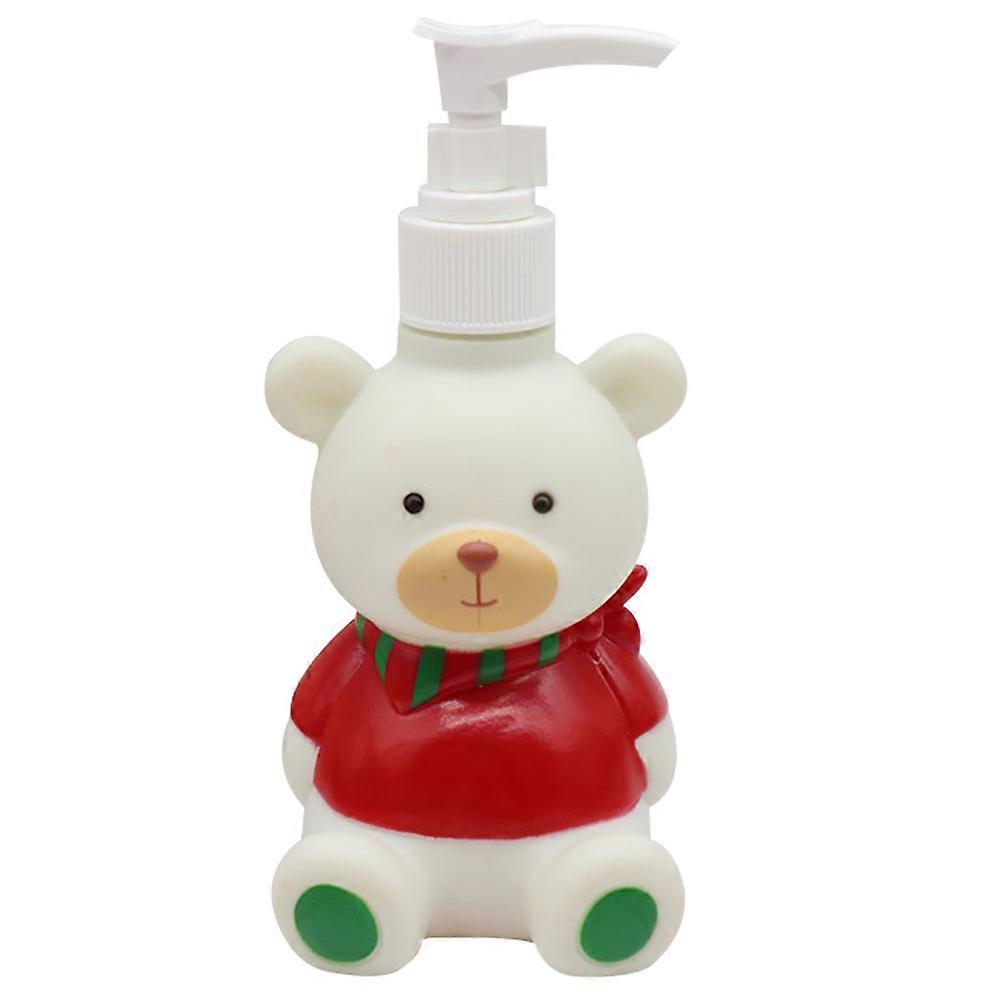 Pump Dispenser Bottle White Green Press Type for Lotion Storage 2Pcs