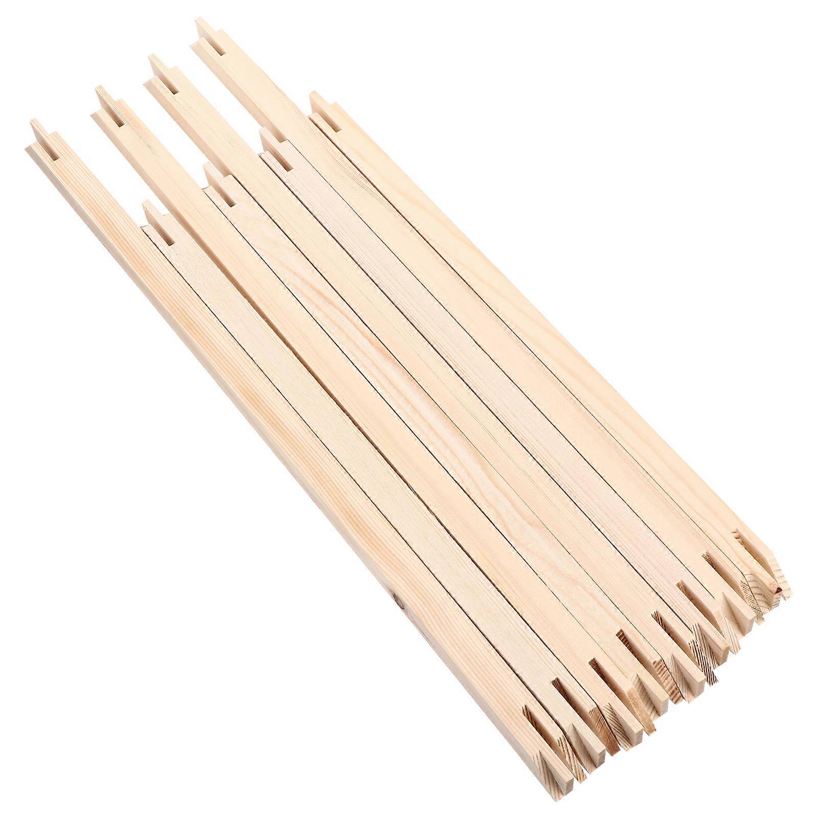 Canvas Frames Picture Frame Strips for DIY Use 24Pcs Beige Wood