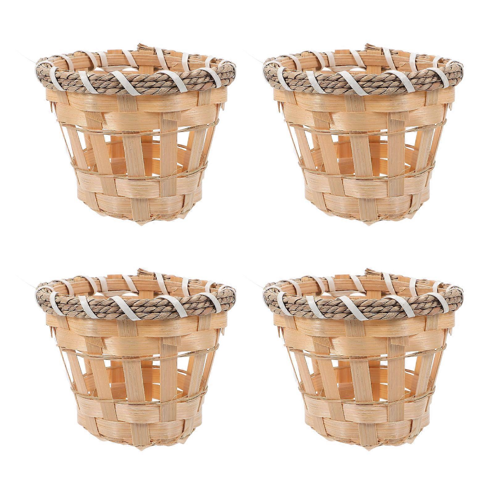 Bamboo Mini Lampshade for Home Use with 12Pcs Woven Lamp Shade Covers