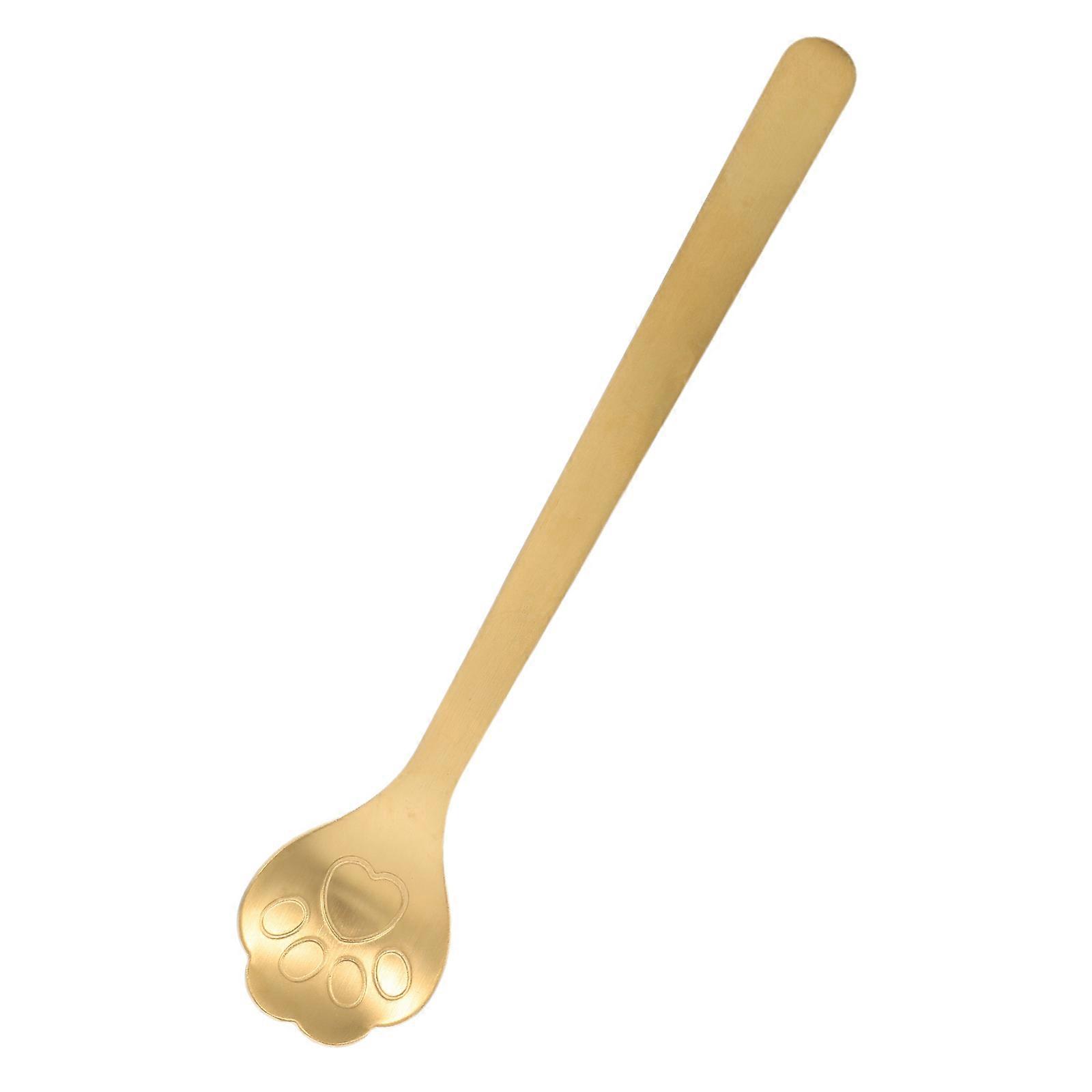 Gold Dessert Spoon for Coffee Mixing 3Pcs Pack