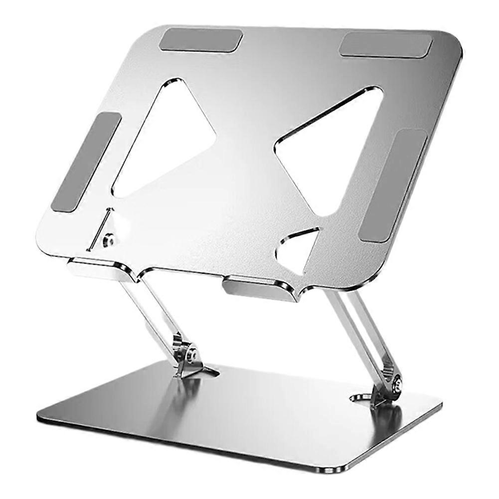 Alloy Steel Laptop Stand Foldable Tablet Heightening Stand for Below 17.3 Inch Device Portable Stand Silver