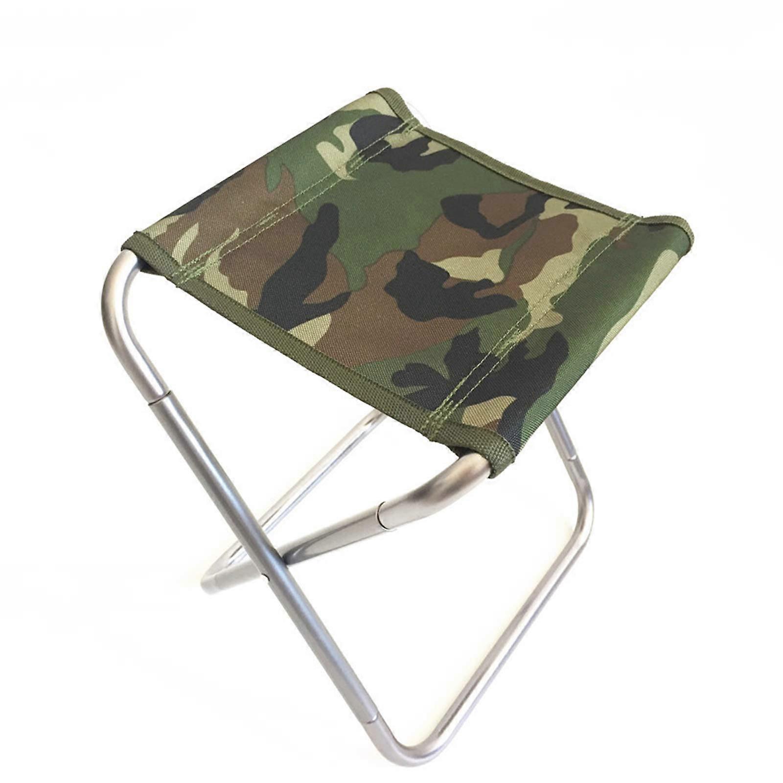 Camping Stool - Aluminum Alloy Folding Camp Chair, Lightweight Outdoor Footstool for Hiking and Travel