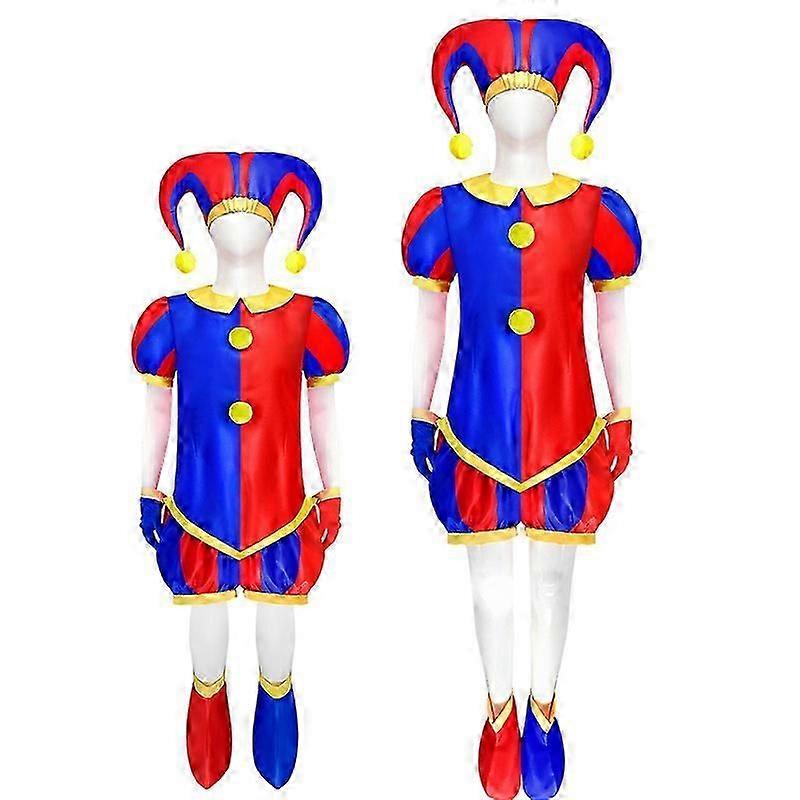 魔法のデジタルサーカスのコスプレ衣装パムニのコスプレジャンプスーツピエロのロールプレイコスチューム