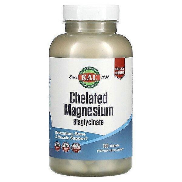 KAL, Chelated Magnesium Bisglycinate, 180 Tablets