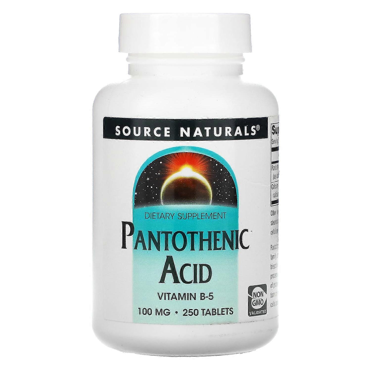 Source Naturals, Pantothenic Acid, 100 mg, 250 Tablets