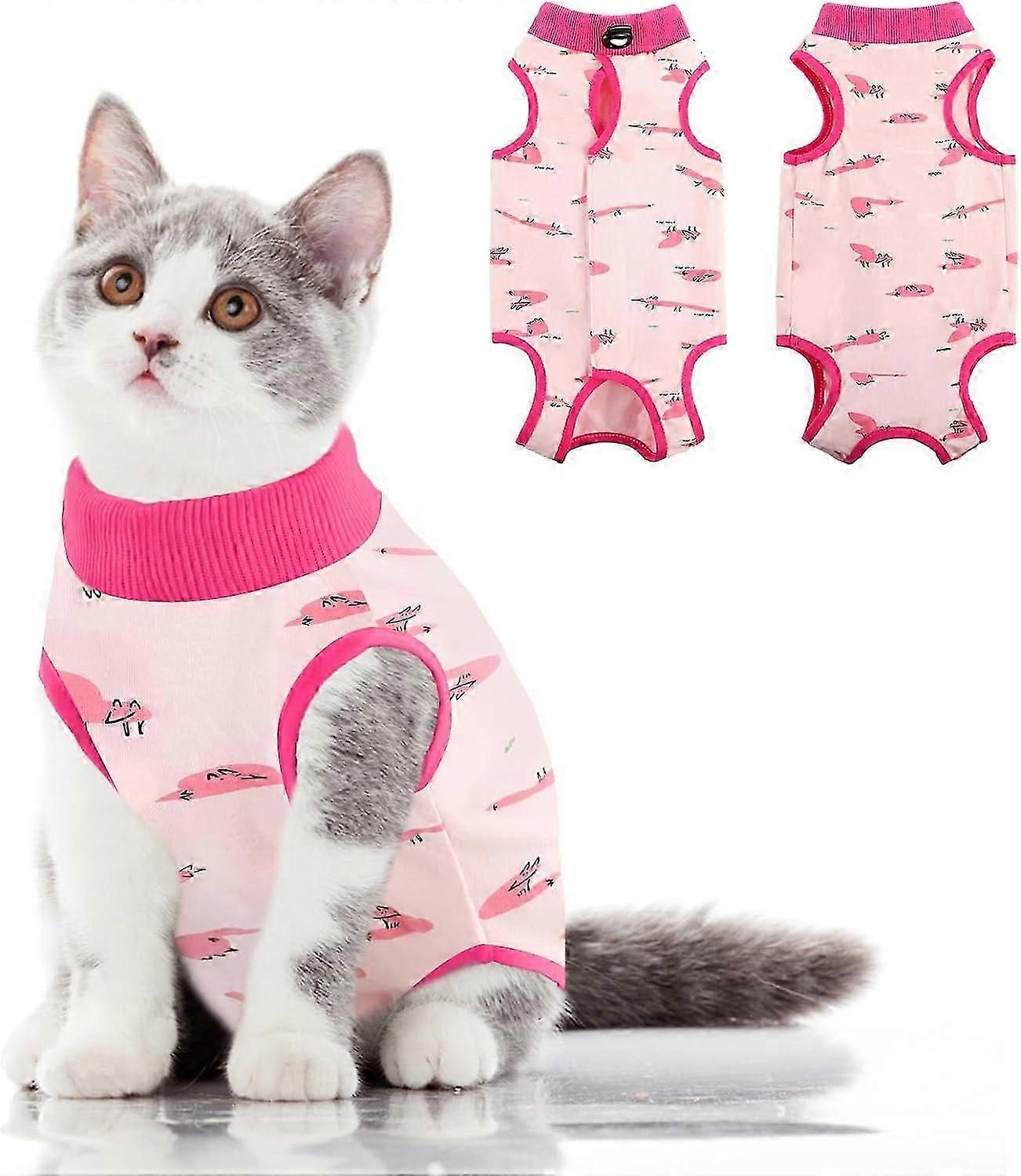 Återhämtningsdräkt för katt efter operation, Återhämtningsdräkt för kattkirurgi som andas, för buksår eller hudsjukdomar, alternativ för e-krage efter operation