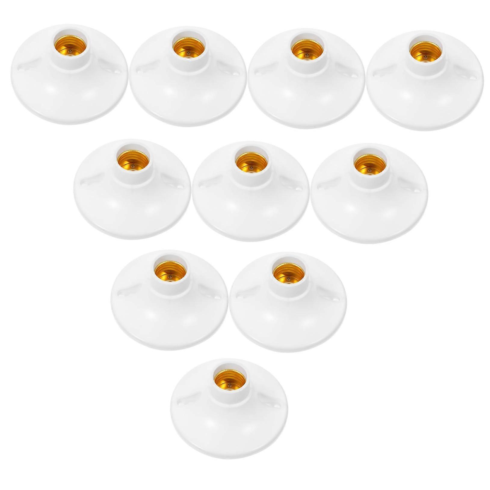 Ceiling Light Socket 10Pack Flame Retardant Lamp Base Screw Lamp Holder With Stable Screw Design