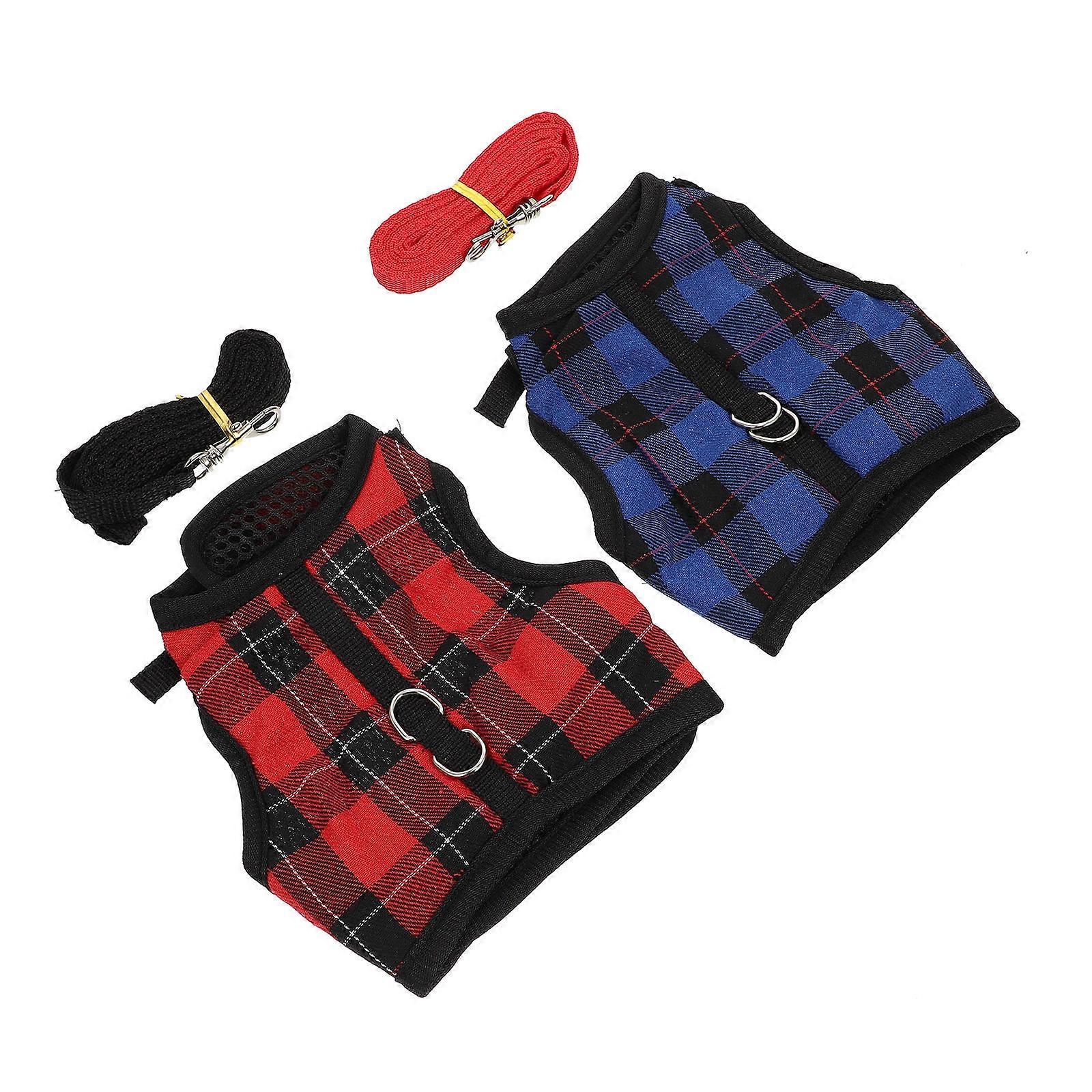 Pet Traction Rope Rabbit Harness Designed for Small Pets 2Sets