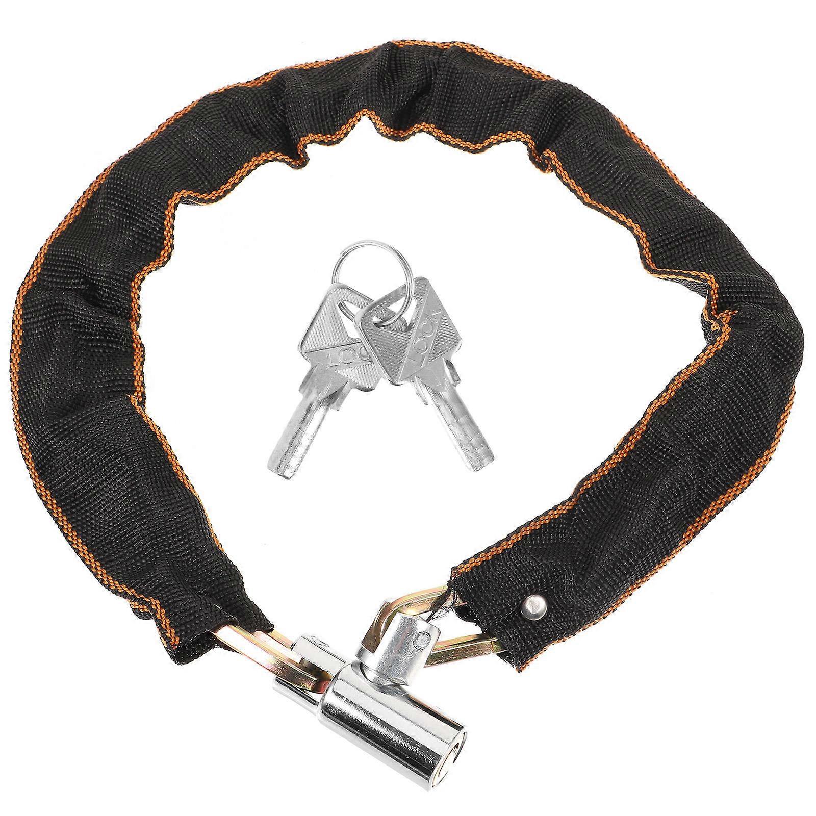 Anti-Theft Portable Chain Lock 3Pcs for Cyclists and Bike Owners Featuring Keyless Locking Mechanism in Silver Color