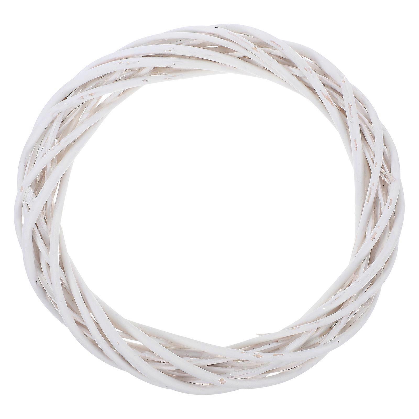 Willow Wreath Handmade Decorative Wreath for Decoration White Rustic Craft