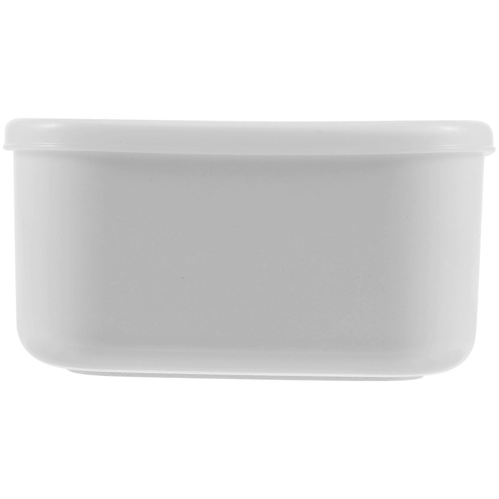 Cheese Holder Food Organization Set For Kitchen Storage 5Pcs Rectangular White Plastic Container