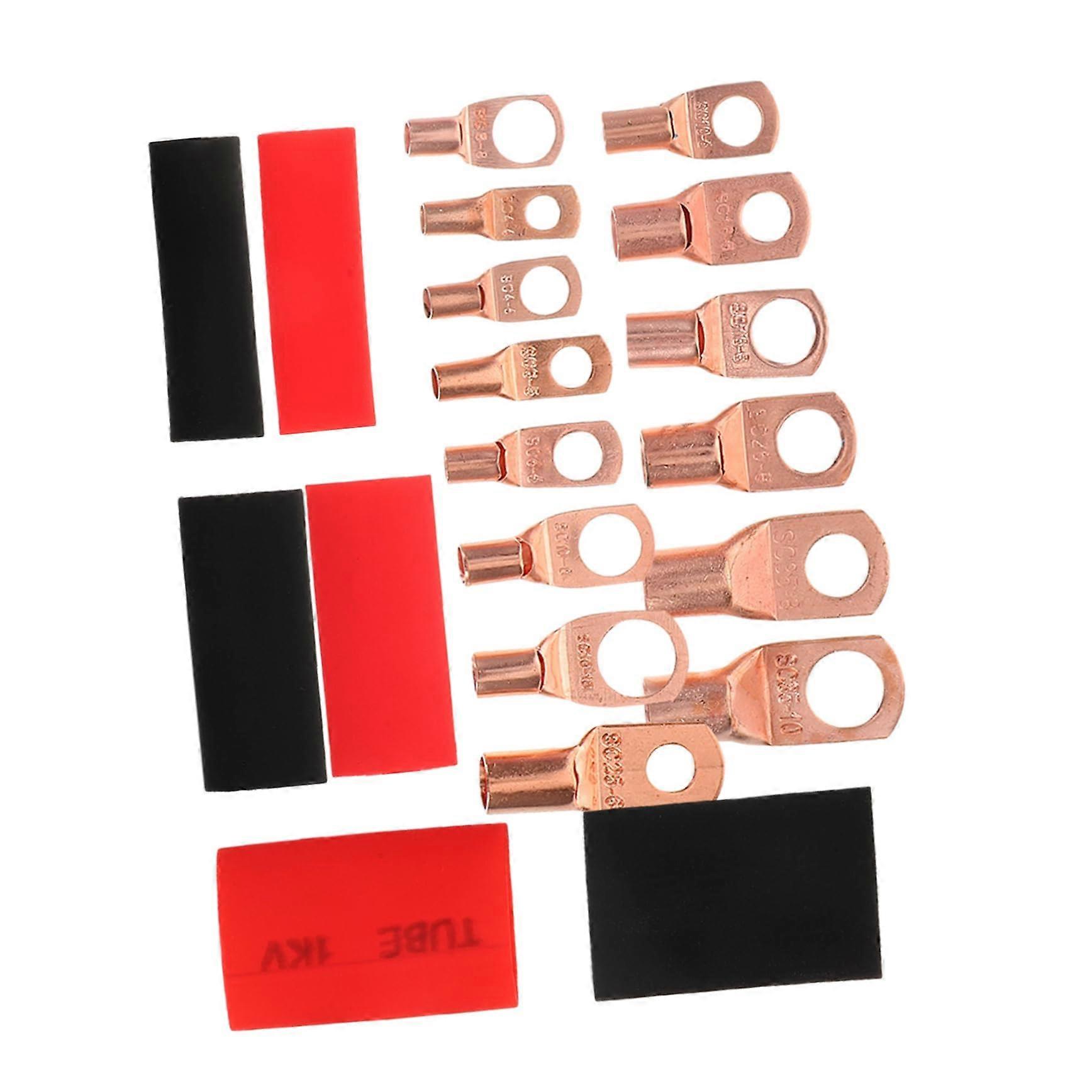 Brass Heat Shrink Ring Terminals 160 Pcs Insulated Electrical Connectors Kit Automotive Use Assorted Sizes