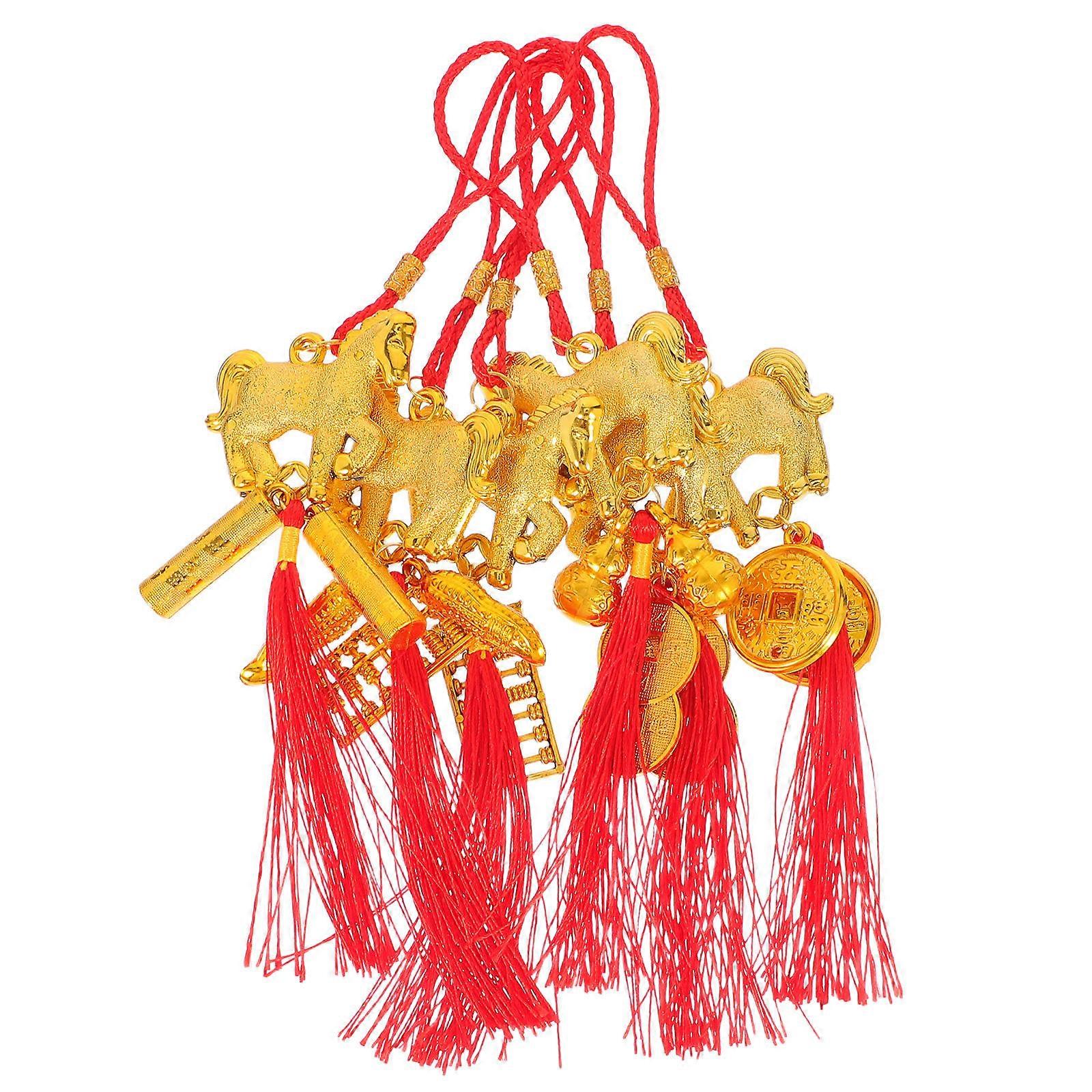 Chinese Tassel Charm Ornament for Good Luck and Prosperity 12Pcs Set