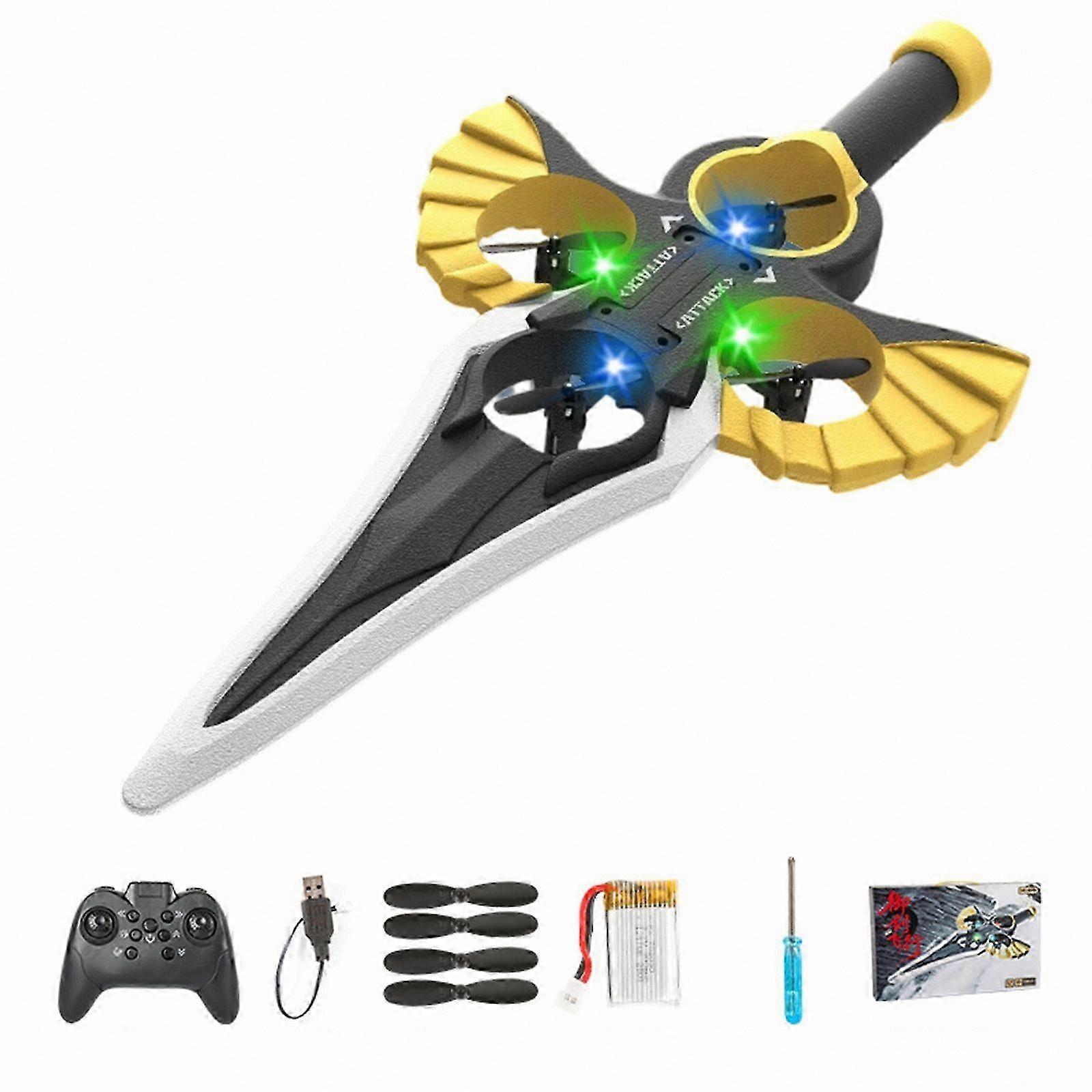 Remote Control Flying Sword Toy with Stunt Features for Fun Fighter Play