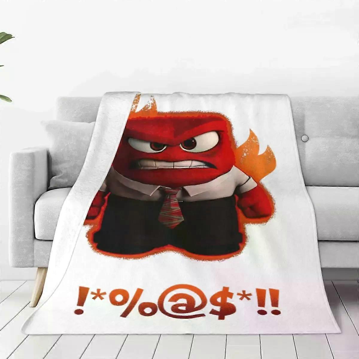 ss754 Inside Out Blankets Flannel Anger Shouting Curses Fiery Shot Super Warm Throw Blankets for Bedding Couch Bedroom Quilt