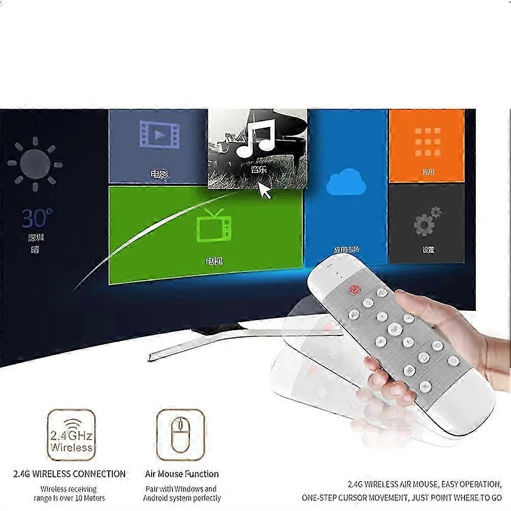 Q40 Voice Remote Control 2.4G Wireless Keyboard Air Mouse IR Learning Micro-Type Gyro Backlit