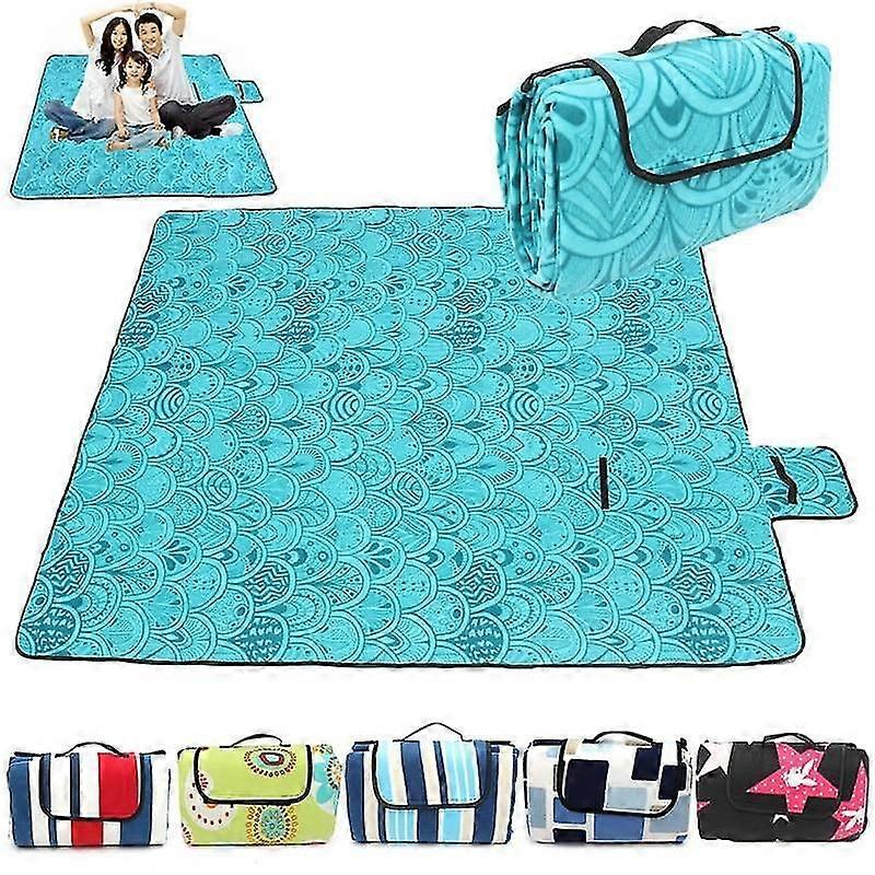 Portable Waterproof Folding Beach Picnic Mat Outdoor Printed Moisture Proof Camping