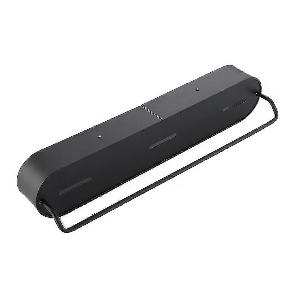 1PC 30cm space aluminum black bathroom storage rack without perforation