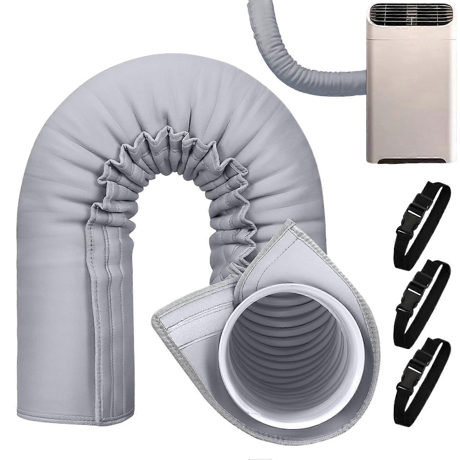 Portable Air Conditioner Hose Cover Flexible Insulated Wrap Dust Proof Fits 5.9 In And 5 In Diameter Hoses