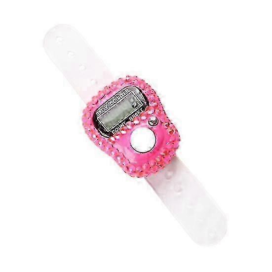 Rhinestone Electronic Counter Ring Portable Lightweight Manual Count Clicker LCD Digital Display Resettable Mini Hand Tally Counter