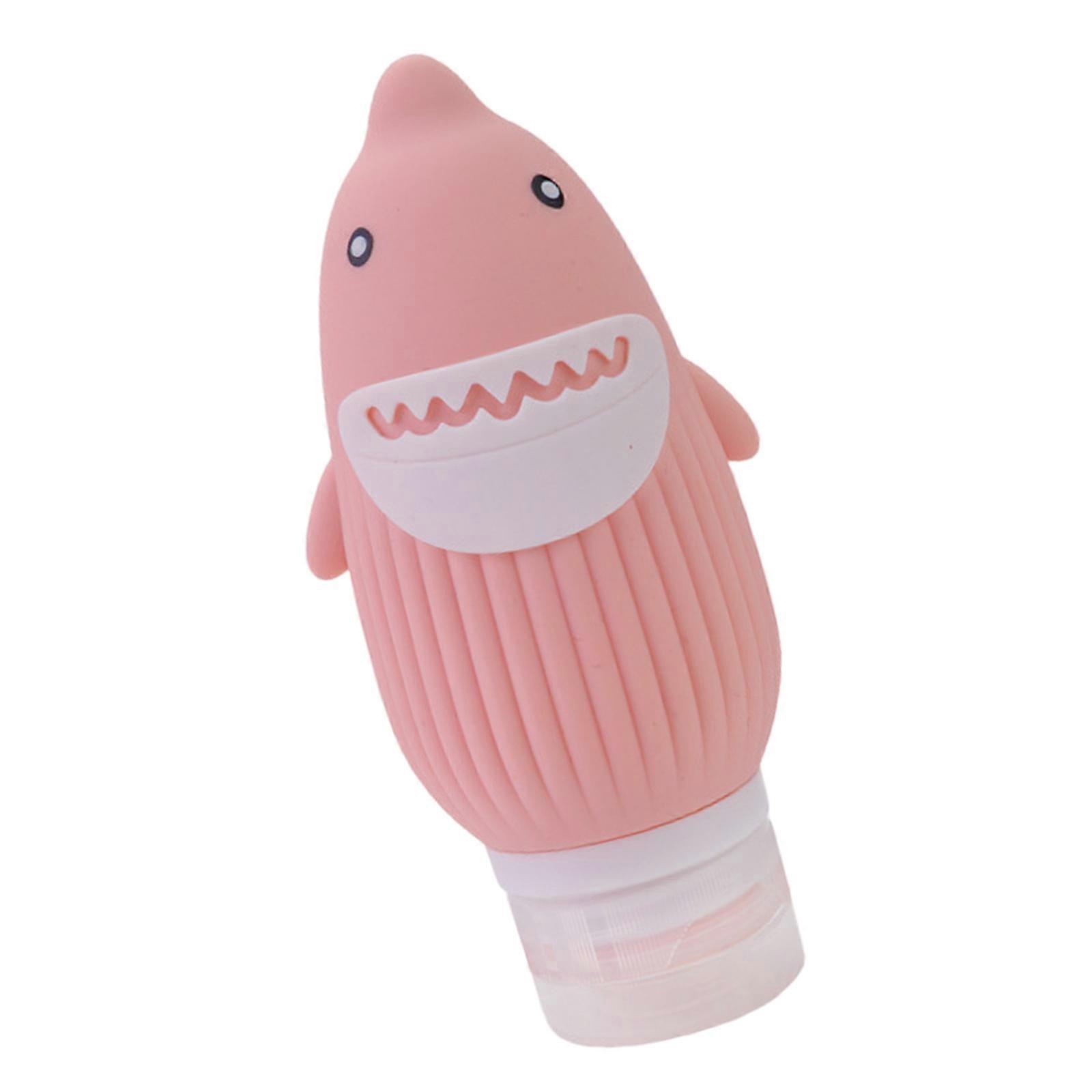 Impermeable Elastomer Travel Canisters For Liquids Soft Flexible Cosmetic Bottles With Capacity Indicators Color Differentiation Structure  Pink