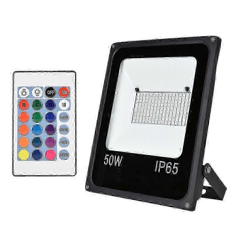50W LED Flood Light Outdoor Waterproof Color Changing RGB Floodlight with Remote