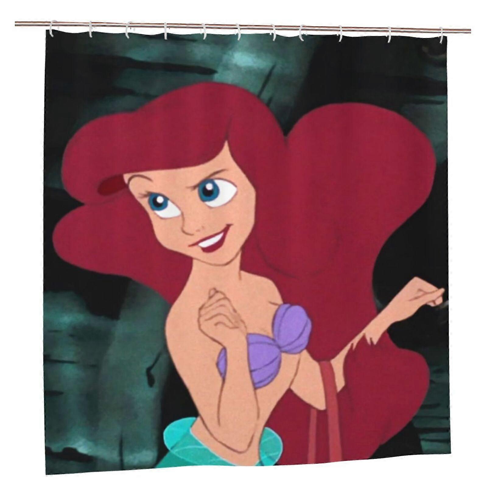 Ariel Shower curtain blackout bathroom waterproof mildew resistant blocking privacy fitting room patchwork art fine print pattern 72x72in One Size .