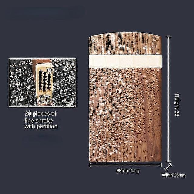 Wooden cigarette case for men with flip design and black walnut finish