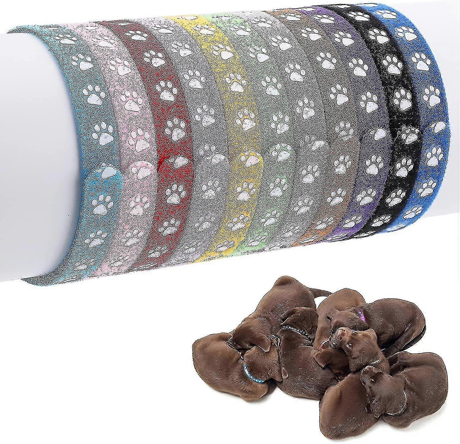 12子犬の首輪のパック, 小さな子犬のための首輪を投げる, 小さな猫の犬のための調節可能なID首輪, 子犬識別首輪, 新生児の首輪