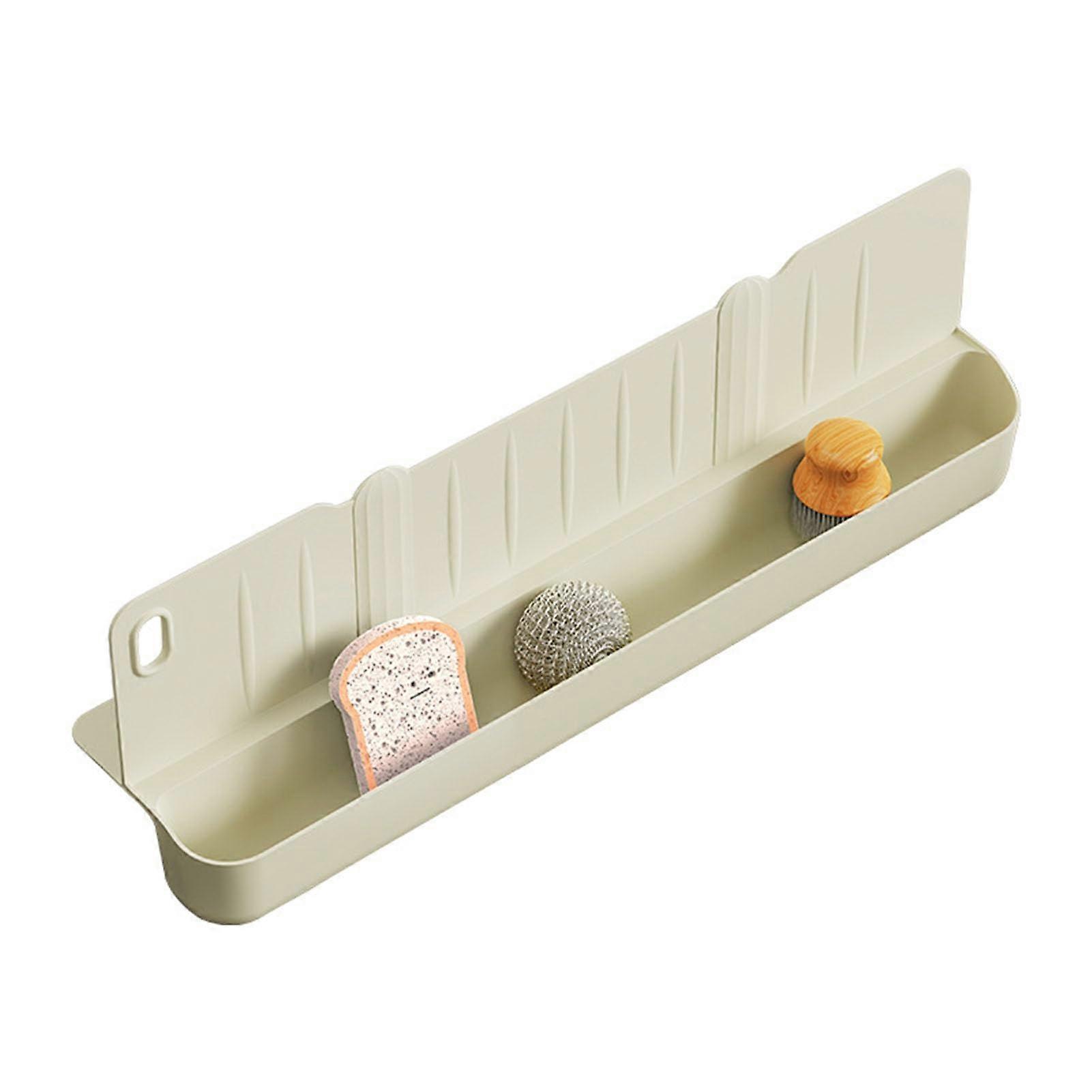 Sink Splatter Guard Cream White, Water Resistant TPR Mesh Protector for Kitchen Countertop and Sink Organization, Efficient Drainage