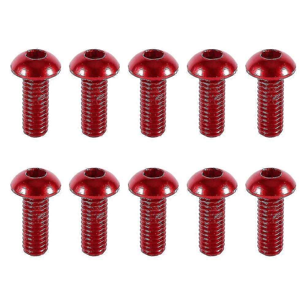 10pcs M3 6-10mm Red Aluminum Button Head Hex Socket Screws