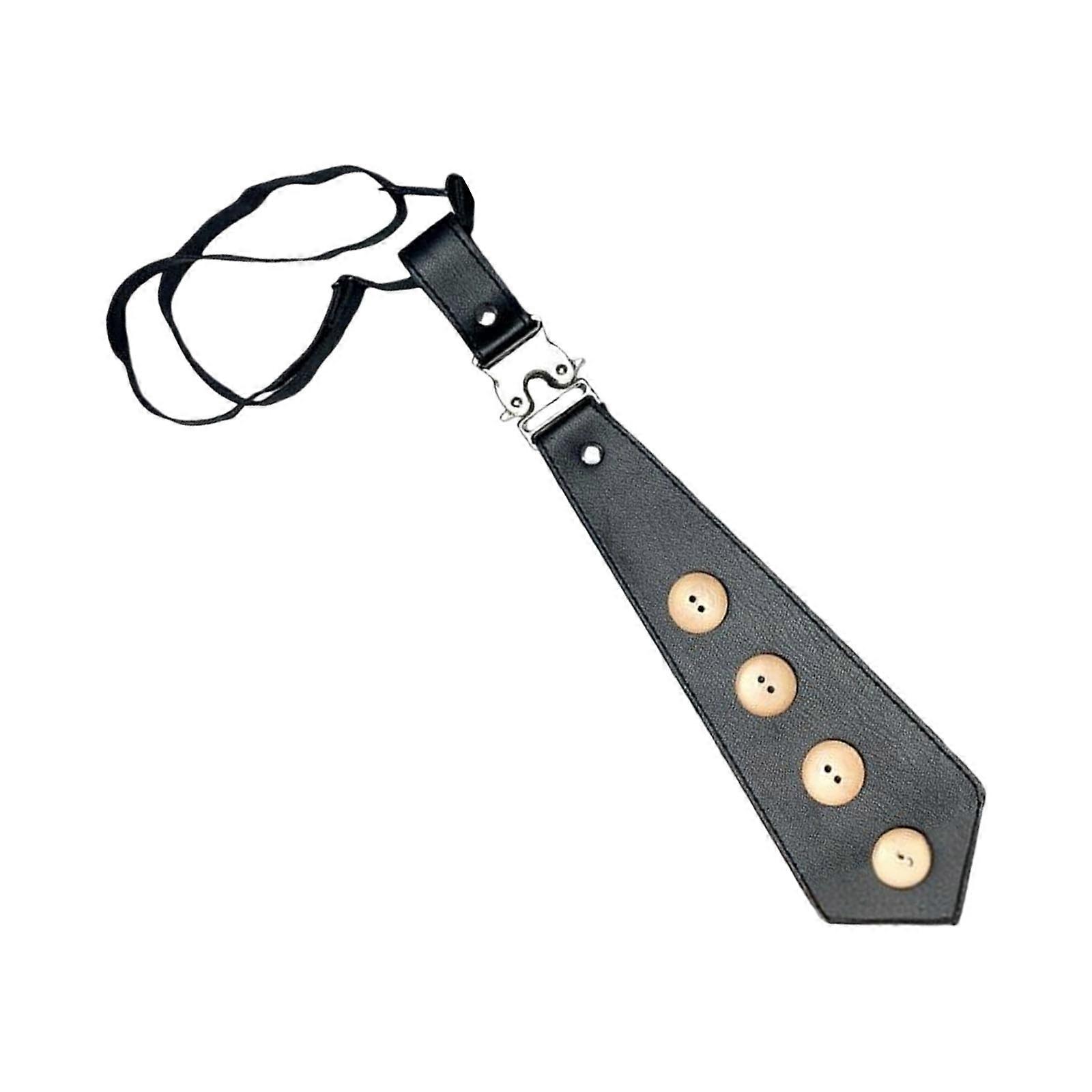 Short Button Necktie Preppy Style Uniform Design Easy Clip On For Men Business Casual Wear Polyester Multicolor