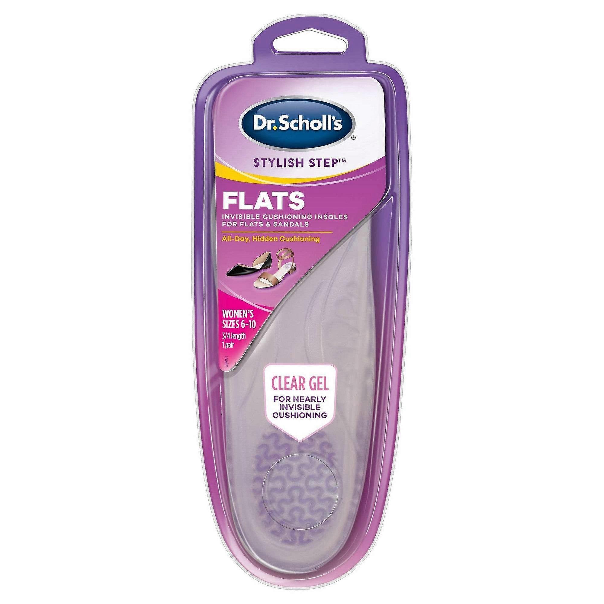 Dr. Scholl's Stylish Step Invisible Cushioning Insoles For Flats & Sandals, Size 6-10, 1 Pair